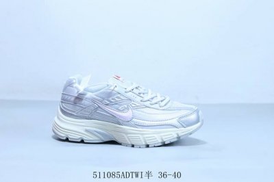 Nike Initiator Retro Dad Shoes Breathable Mesh Shiny Silver Wear-Resistant Non-S
