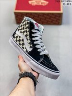 Vulcanized Process Vans Old Skool Black And White Checkered High-Top Canvas Skat