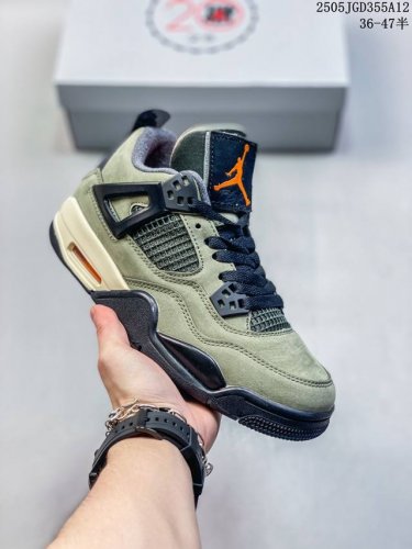 Authentic With Half Size Air Jordan 4 Olive Aj4 Military Green Men's Retro Casua