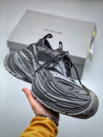 Balenciaga Platform Thick-Soled Lace-Up Dad Shoes 17Th Generation Black And Gray