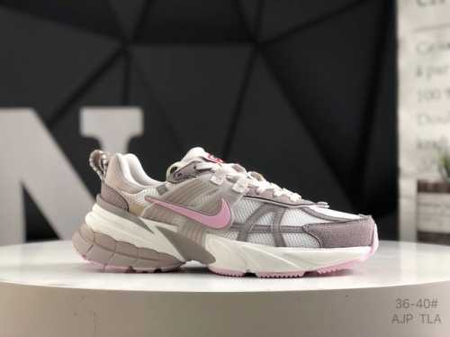 Nike Nike V2K Runtekk Gray Pink Cushioned Anti-Slip Retro Low-Top Running Shoes
