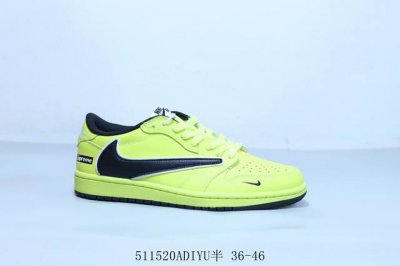 Jordan Air Jordan 1 Low Aj1 Black And Yellow Reversed Swoosh Jordan 1 Low-Top Re