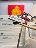 Company-Grade Top-Grain Leather Jordan Air Jordan 1 Low Aj1 Low-Top Series Baske