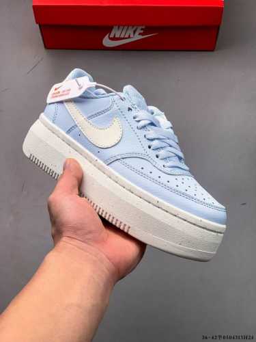 Nike Court Vision Low Thick-Soled Height-Enhancing Versatile Casual Skate Shoes