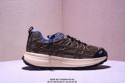 Authentic Dior B31 Mesh Rubber Round Toe Lace-Up Rattan Pattern Comfortable And