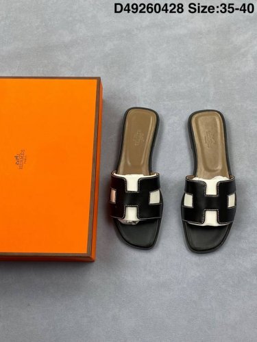Hermes Footwear Woman Hermes Dress Slippers In Black And White And Other Colors.