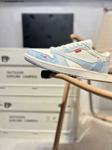 Company-Grade Top Layer Leather Levis X Jordan Air Jordan 1 Low Aj1 Low-Top Seri