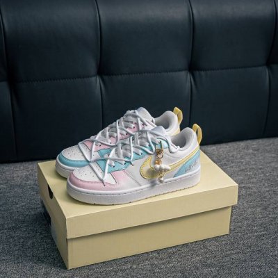 Core Private Nike Court Vision Low Campus Style Low-Top Retro Basketball Sneaker