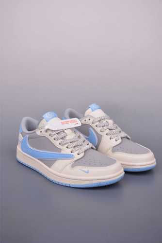 fragment X Travis Scott X Gucci Air Jordan 1 Low Three-Party Joint Inverted H