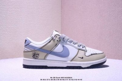 Nike Nk Sb Dunk Low *Stussy Collaboration High-End Custom Low-Top Casual Sports