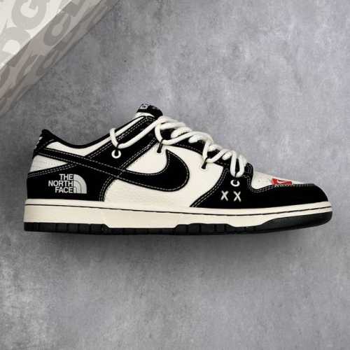 Local Core Private Nike Sb Dunk Low The North Face Series Lace-Up Black And Whit