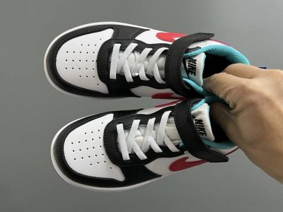 Nk Mini Air Force One Workwear Low-Top Velcro Children's Skate Shoes In White Si