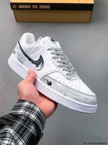 nike Court Vision Low Hand-Painted Graffiti Deconstructed Lace-Up Casual Spor