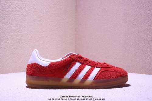 Adidas Originals Gazelle Indoor Retro Three-Leaf Clover Slip-Resistant Transpare