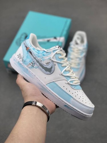 Nike Court Vision 1 Low Dreaming Of The Starry Sky Hand-Painted Graffiti Customi