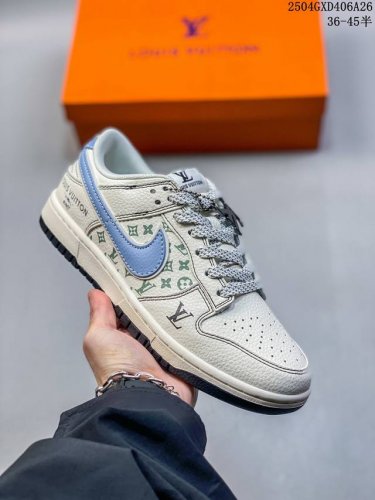 Overseas Hit Limited Sale! Nike Sb Dunk Low "Lv Joint Black Line Blue Hook" Anni