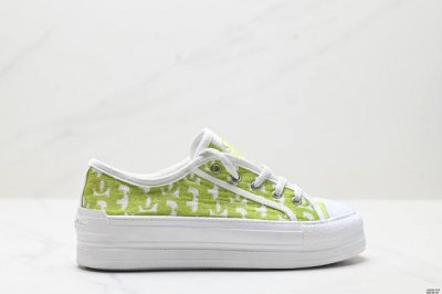 Genuine Dior Walk N Series Presbyopia Embroidered Thick-Soled Canvas Shoes Casua