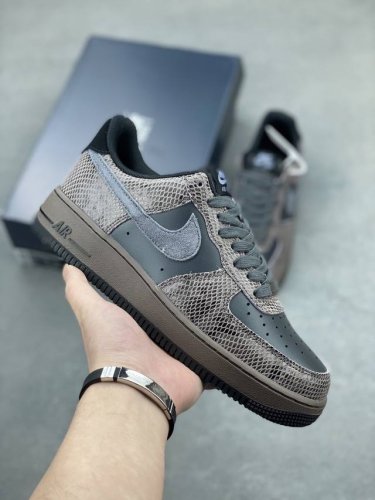 Nike Air Force 1 Low Snake Year Black And Gray Air Force One Low-Top Sports Shoe