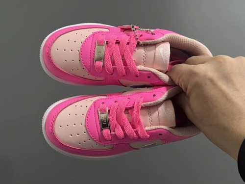 Nk New Air Force One Cartoon Low-Top Lace-Up Children's Casual Sneakers Size: 22