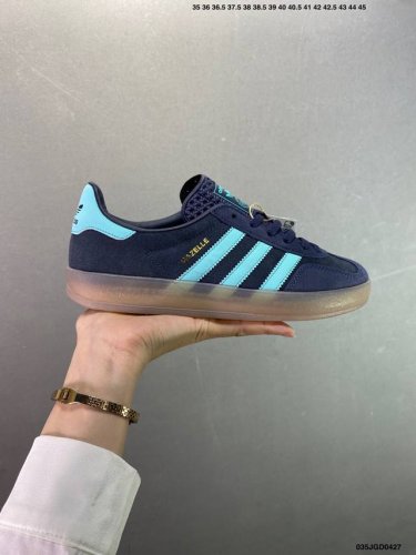 Company-Level Ad Originals Gazelle Indoor Blue Clover Retro Casual Sports Shoes