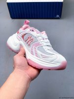 Company Level! Mlb Chunky Liner Thick-Soled Casual Running Shoes Ny Printed Brea