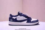Fragment X Travis Scott X Gucci Air Jordan 1 Low Three-Party Joint Inverted Hook