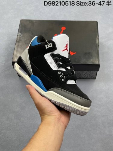 air Jordan 3 Retro Rare Air Black Gray Blue Aj3 Jordan 3 Aj3 Joe 3 Black Gray