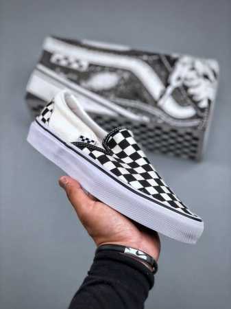 vans Skate Classics Old Skool Gray And White Classic Anaheim Side Checkerboar - Click Image to Close