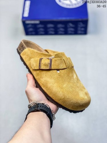 Birkenstock London Shearling Suede Leather, A Famous German Shoe Brand, Is A Whi
