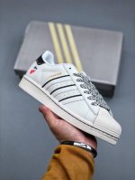 Adidas Originals Stussy Collaboration White And Black Colorway Classic Shell Toe