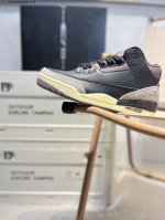 A Ma Maniere X Air Jordan 3 Retro Black Replica Black And Brown, Made In Donggua