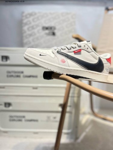 Company-Level Top Layer Leather The North Face X Jordan Air Jordan 1 Low Aj1 Low