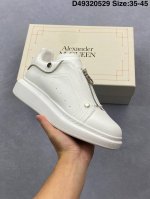 Italian Luxury Brand Alexander Mcqueen Sole Leather Sneakers Low-Top Fashion Thi