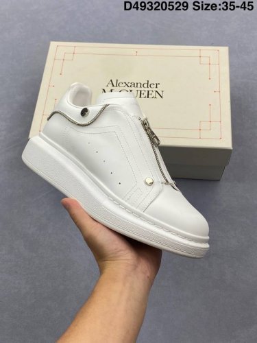 Italian Luxury Brand Alexander Mcqueen Sole Leather Sneakers Low-Top Fashion Thi