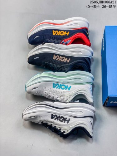 Real Label With Half Size Hoka Oneone Bondi 9 Men's And Women's Running Shoes Su