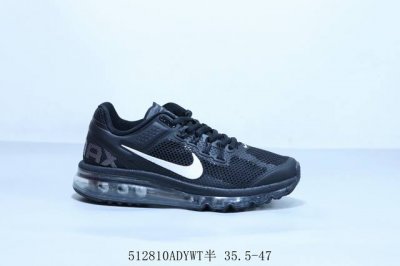 Nike Air Max 2013 Triple Black Jacquard Mesh Full Palm Air Cushion Casual Sports