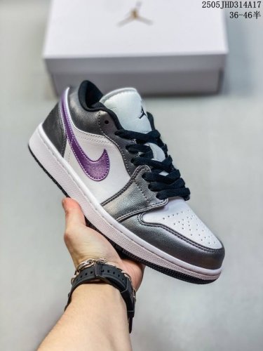 Jordan Air Jordan 1 Low Purple Black Aj1 Joe 1 Low Top Casual Shoes Hj5910 105 S