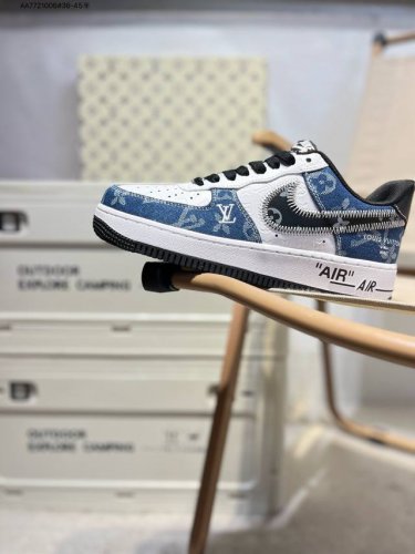 Lv X Nk Air Force 1'07 Low Air Force One Low-Top Casual Skate Shoes #Custom Leat
