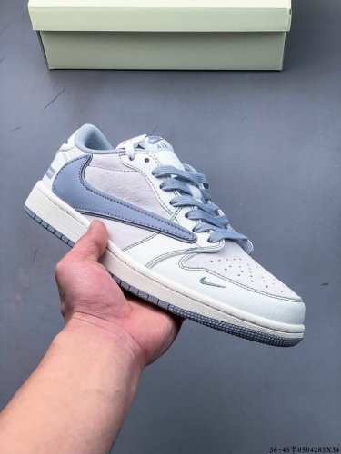 Company-Grade Genuine Leather! Nike Air Jordan 1 Low Aj1 Joe 1 Reverse Hook Low-
