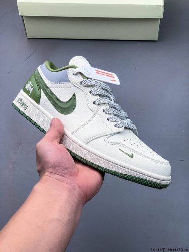 Company-Grade Top Layer! Nike Air Jordan 1 Low Aj1 Joe 1 Reverse Swoosh Low-Top