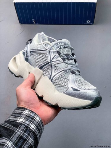 Company-Level Mlb Chunky Liner Thick-Soled Casual Running Shoes Ny Printed Breat