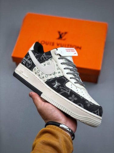 Nike Air Force 1'07 Low Lv Co-Branded Double Print Denim Air Force One Low-Top C