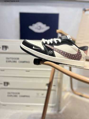Company-Level Top-Layer Leather Jordan Air Jordan 1 Low Aj1 Low-Top Series Baske
