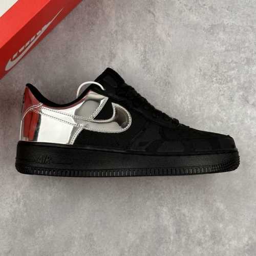 Local Core Private Nike Air Force 1 Low Black And Silver Air Force One Low-Top S
