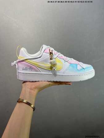 Corporate Nike Court Borough Rainbow Clouds Outing Season Low-Top Sneakers Rainb - Click Image to Close