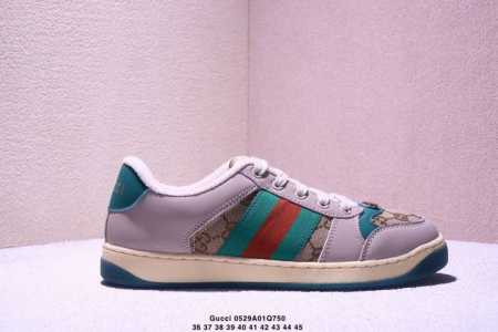 Genuine Label Gucci Distressed Screener Sneaker Nostalgic Version Original Old G - Click Image to Close