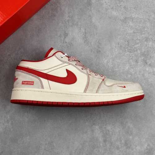 Local Core Private Air Jordan 1 Low X Supreme Beige Small Hook Star Anniversary