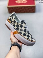 Exclusive Publication Vans Women's Shoes Plaid Black And White Fashionable All-M