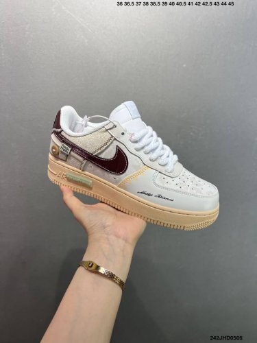 Company-Grade Nike Air Force 1 Low '07 Low-Top Casual Skate Shoe Custom Leather
