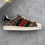 Local Core Private Adidas Originals Superstar X Gucci Brown, White And Green Low